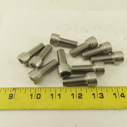 M12-1.75 Pitch x 30mm Type 18-8 Stainless Steel Socket Head Cap Screw Lot Of 10