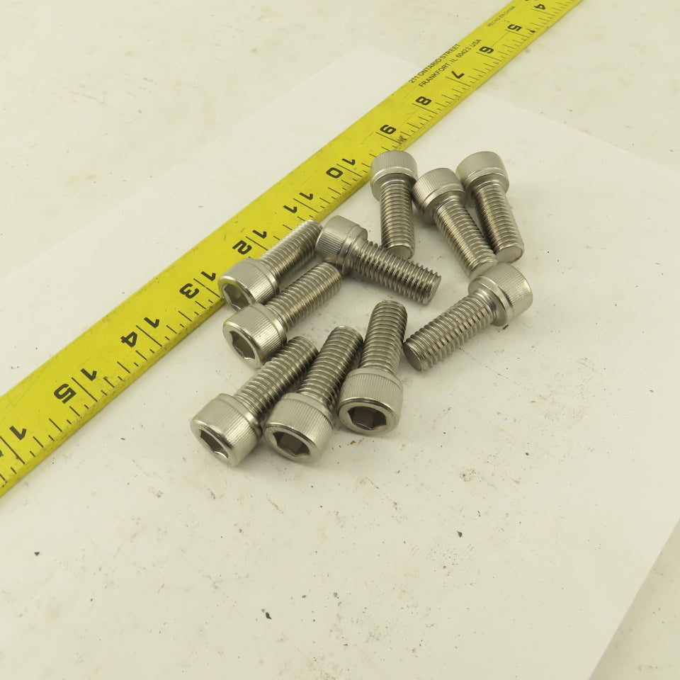 M12-1.75 Pitch x 30mm Type 18-8 Stainless Steel Socket Head Cap Screw Lot Of 10