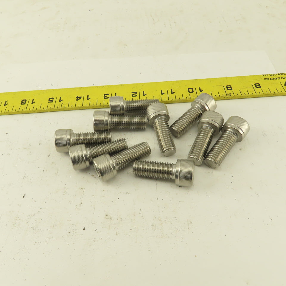 M12-1.75 Pitch x 30mm Type 18-8 Stainless Steel Socket Head Cap Screw Lot Of 10