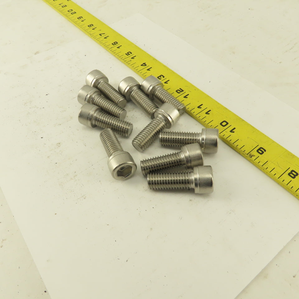M12-1.75 Pitch x 30mm Type 18-8 Stainless Steel Socket Head Cap Screw Lot Of 10