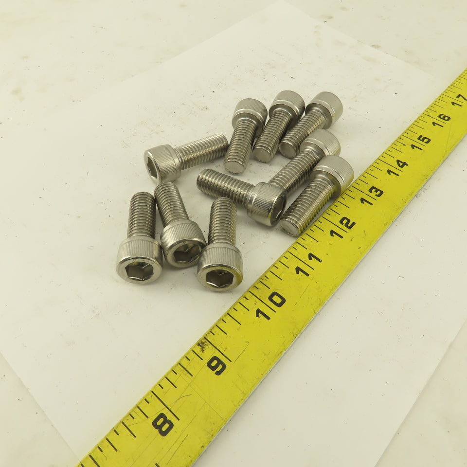 M12-1.75 Pitch x 30mm Type 18-8 Stainless Steel Socket Head Cap Screw Lot Of 10