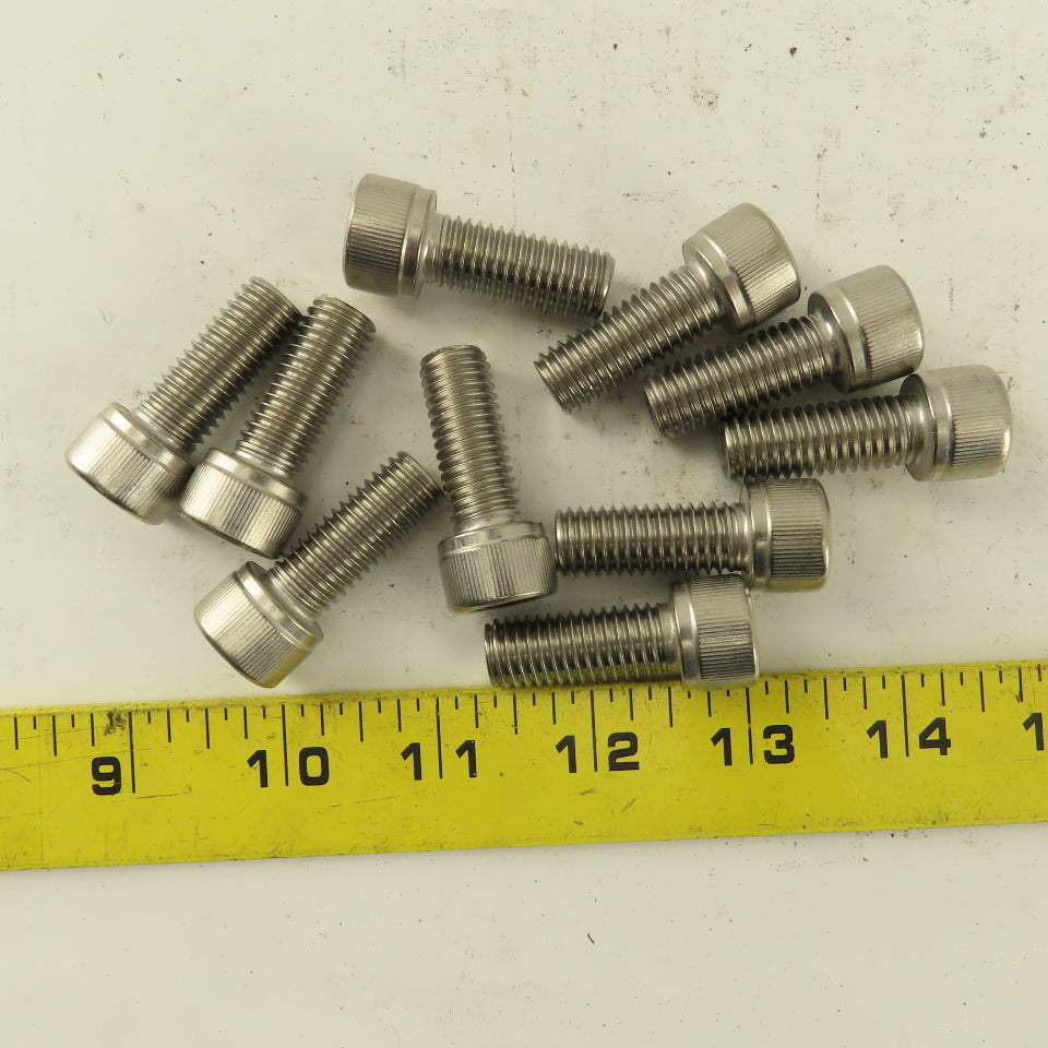 M12-1.75 Pitch x 30mm Type 18-8 Stainless Steel Socket Head Cap Screw Lot Of 10