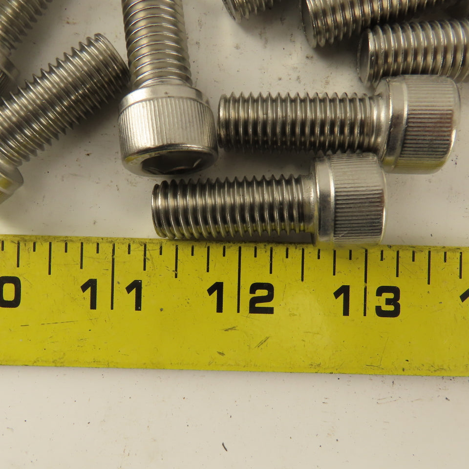 M12-1.75 Pitch x 30mm Type 18-8 Stainless Steel Socket Head Cap Screw Lot Of 10