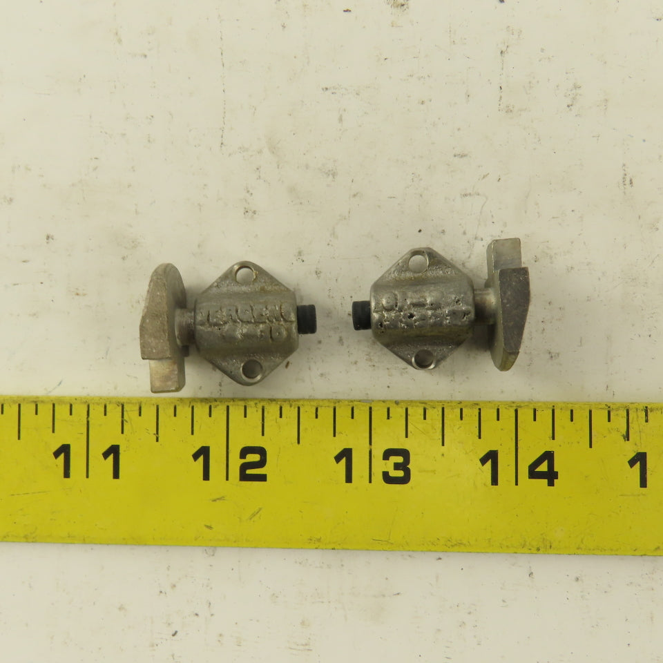 Jergens 36104 1/8" Stroke Spring Loaded Plunger Stop Tang Style 7/8" Body Width Lot of 2