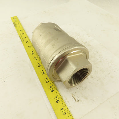 OML Automation 1-1/2" NPT Stainless Steel Pneumatic Valve 8 Bar