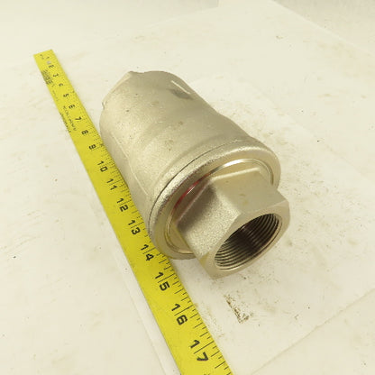 OML Automation 1-1/2" NPT Stainless Steel Pneumatic Valve 8 Bar