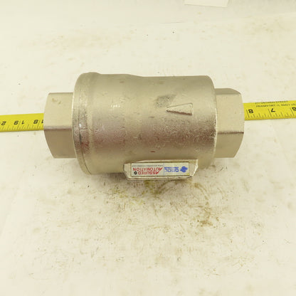 OML Automation 1-1/2" NPT Stainless Steel Pneumatic Valve 8 Bar
