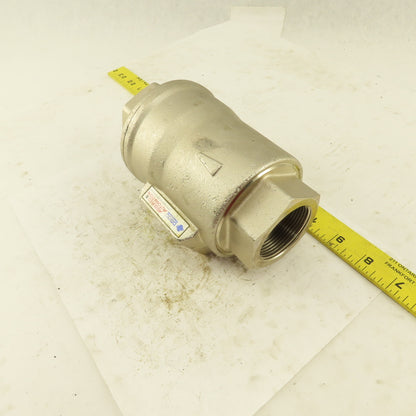 OML Automation 1-1/2" NPT Stainless Steel Pneumatic Valve 8 Bar