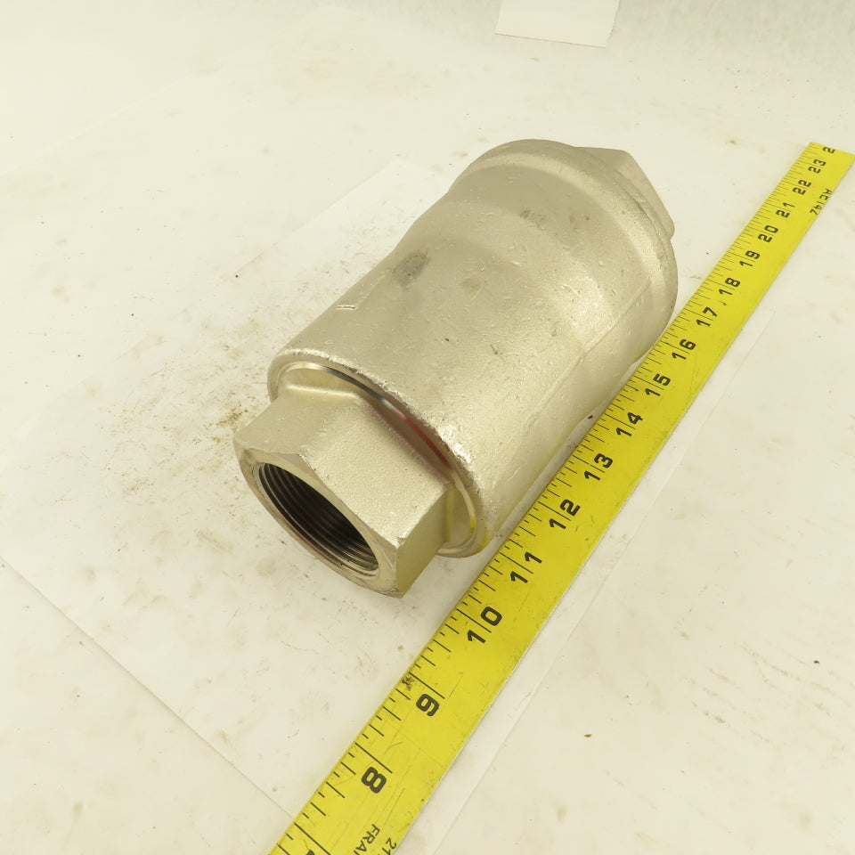 OML Automation 1-1/2" NPT Stainless Steel Pneumatic Valve 8 Bar