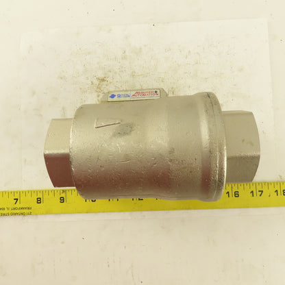 OML Automation 1-1/2" NPT Stainless Steel Pneumatic Valve 8 Bar