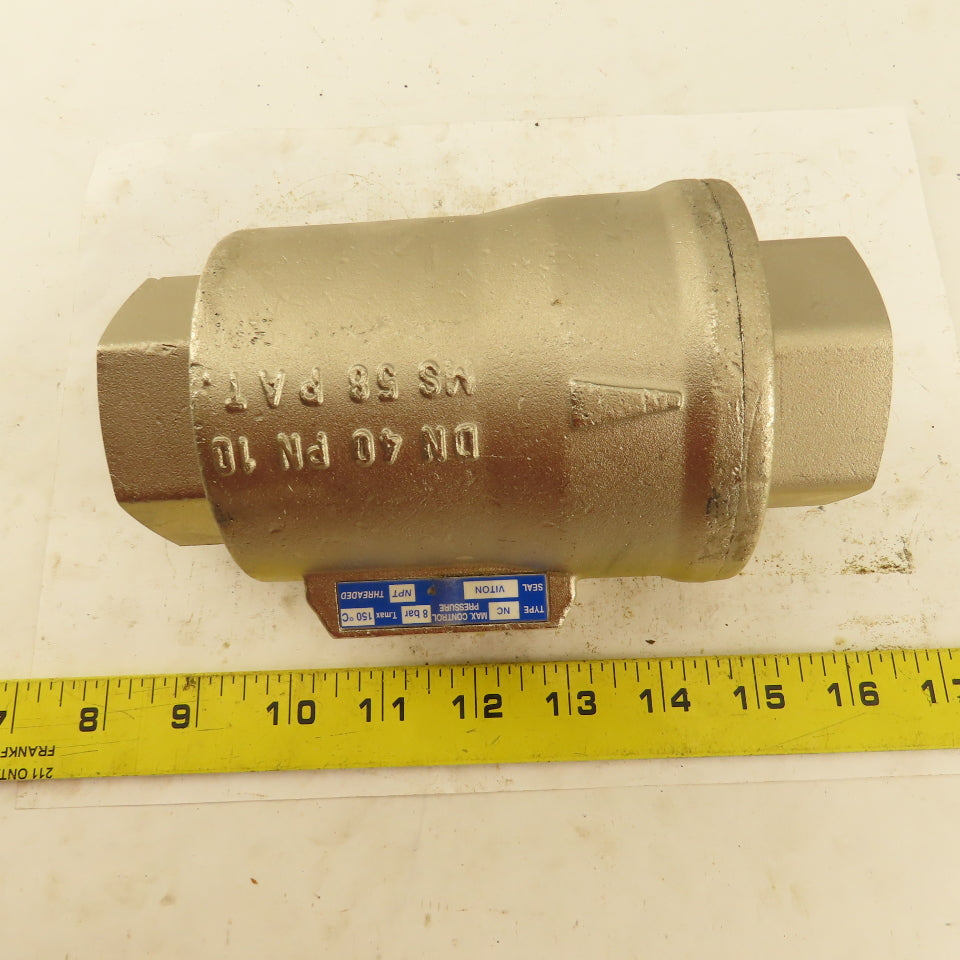 OML Automation 1-1/2" NPT Stainless Steel Pneumatic Valve 8 Bar