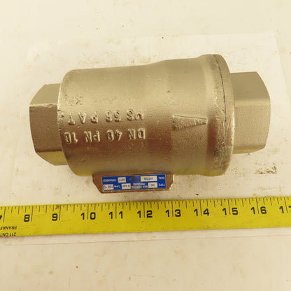 OML Automation 1-1/2" NPT Stainless Steel Pneumatic Valve 8 Bar