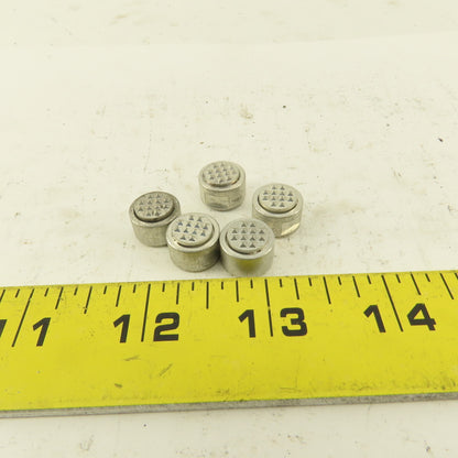 #10-32 Thread 1/2" Round Gripper Pad Replacement Hardened Teeth Lot Of 5