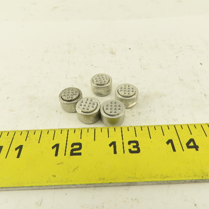 #10-32 Thread 1/2" Round Gripper Pad Replacement Hardened Teeth Lot Of 5