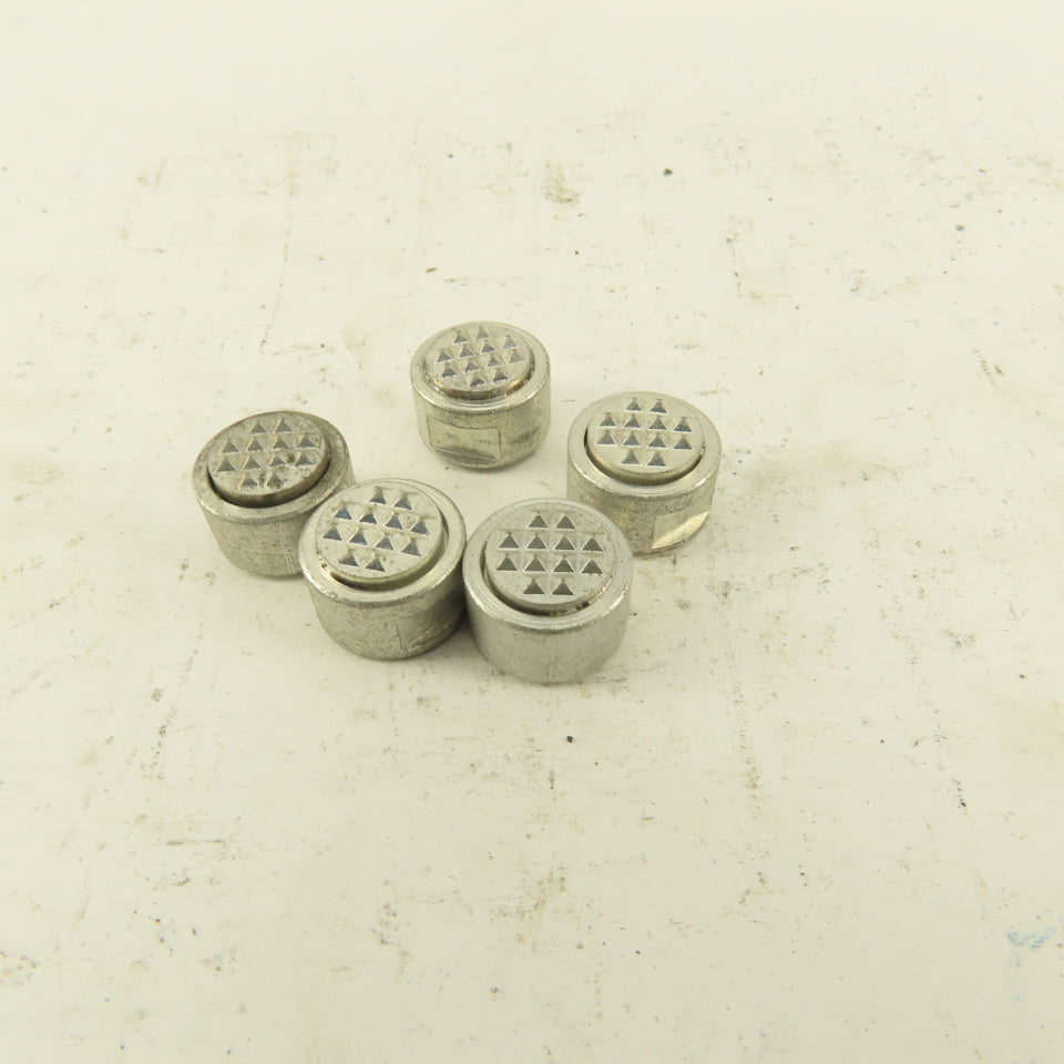 #10-32 Thread 1/2" Round Gripper Pad Replacement Hardened Teeth Lot Of 5