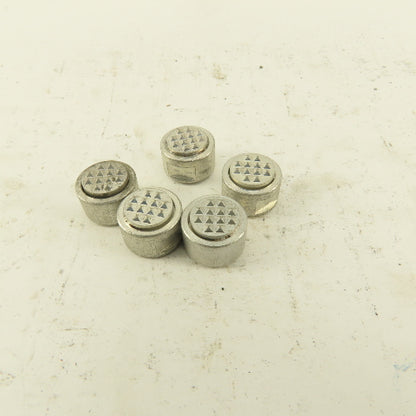 #10-32 Thread 1/2" Round Gripper Pad Replacement Hardened Teeth Lot Of 5