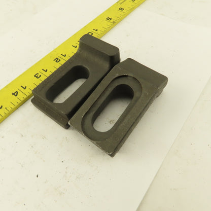 3" x 1-9/16" Slotted Heel Fixture Clamp Strap 5/8" Slot Width Lot Of 2