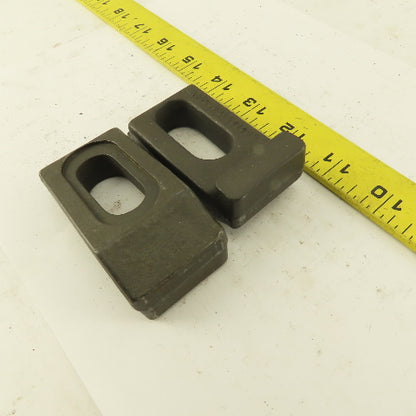 3" x 1-9/16" Slotted Heel Fixture Clamp Strap 5/8" Slot Width Lot Of 2
