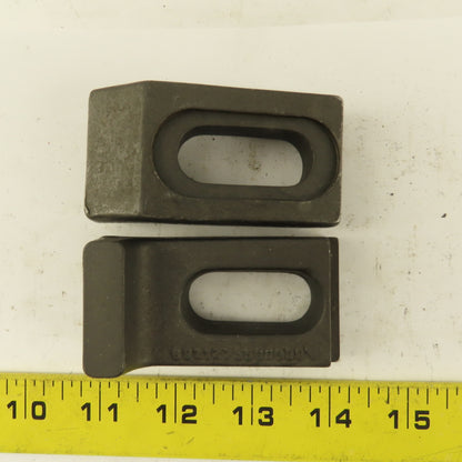 3" x 1-9/16" Slotted Heel Fixture Clamp Strap 5/8" Slot Width Lot Of 2