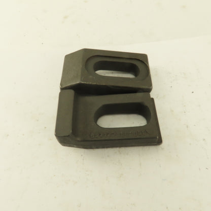 3" x 1-9/16" Slotted Heel Fixture Clamp Strap 5/8" Slot Width Lot Of 2