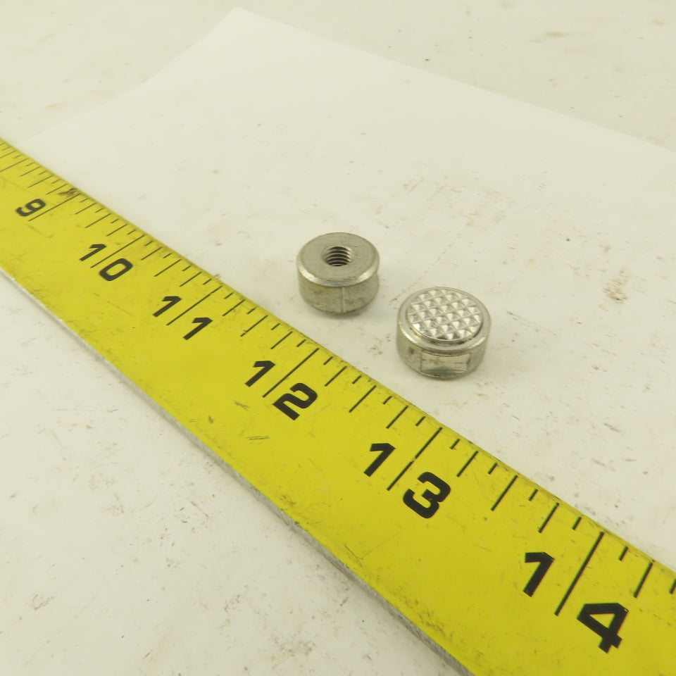 1/4-28 Threaded Hardened Steel Serrated Teeth Gripper Pad 5/8" Dia. Lot Of 2