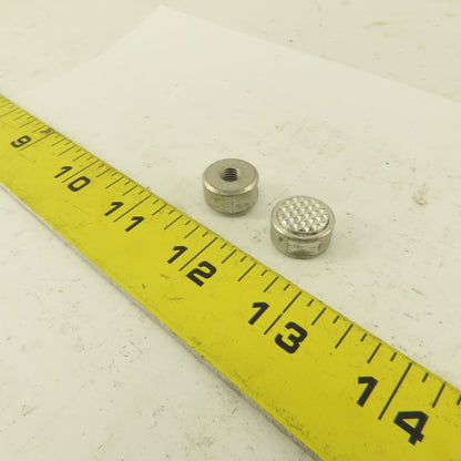 1/4-28 Threaded Hardened Steel Serrated Teeth Gripper Pad 5/8" Dia. Lot Of 2
