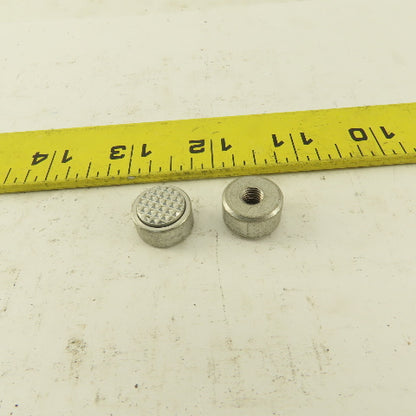 1/4-28 Threaded Hardened Steel Serrated Teeth Gripper Pad 5/8" Dia. Lot Of 2