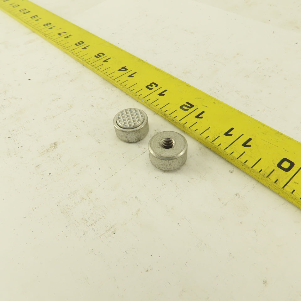 1/4-28 Threaded Hardened Steel Serrated Teeth Gripper Pad 5/8" Dia. Lot Of 2