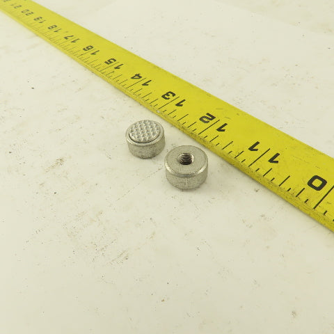 1/4-28 Threaded Hardened Steel Serrated Teeth Gripper Pad 5/8" Dia. Lot Of 2