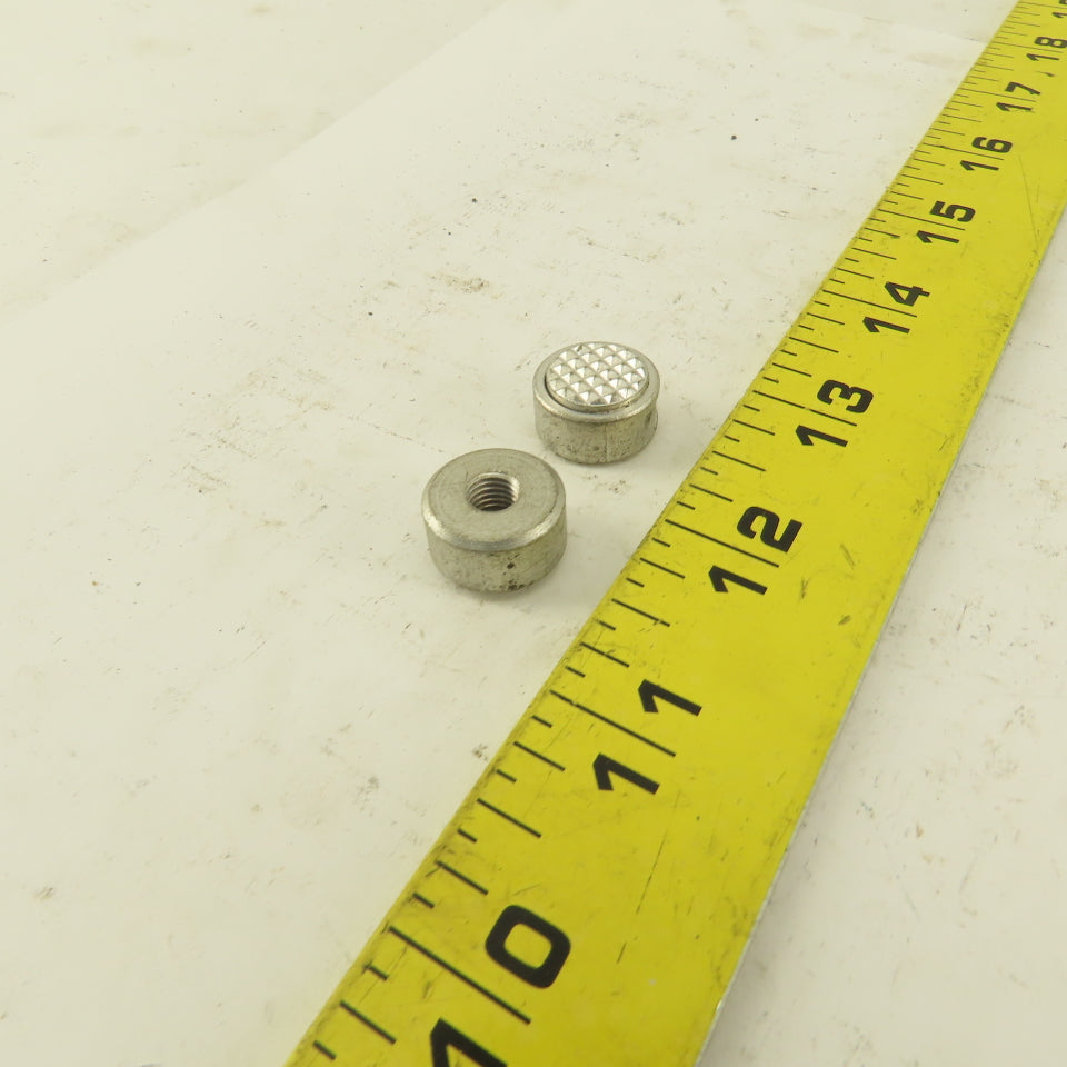 1/4-28 Threaded Hardened Steel Serrated Teeth Gripper Pad 5/8" Dia. Lot Of 2