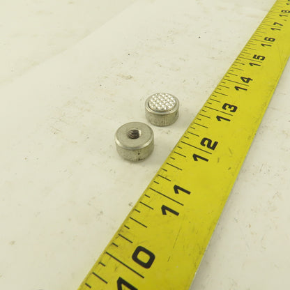 1/4-28 Threaded Hardened Steel Serrated Teeth Gripper Pad 5/8" Dia. Lot Of 2