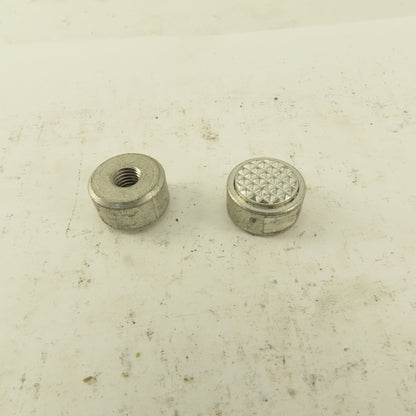 1/4-28 Threaded Hardened Steel Serrated Teeth Gripper Pad 5/8" Dia. Lot Of 2
