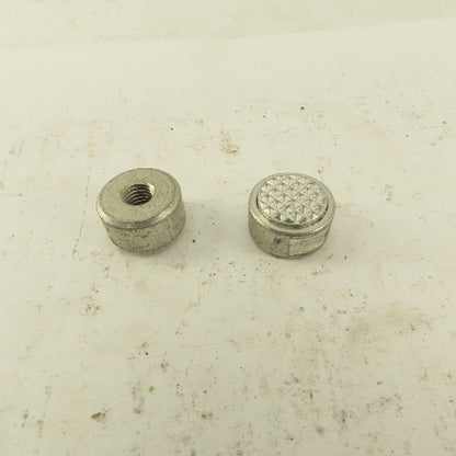 1/4-28 Threaded Hardened Steel Serrated Teeth Gripper Pad 5/8" Dia. Lot Of 2