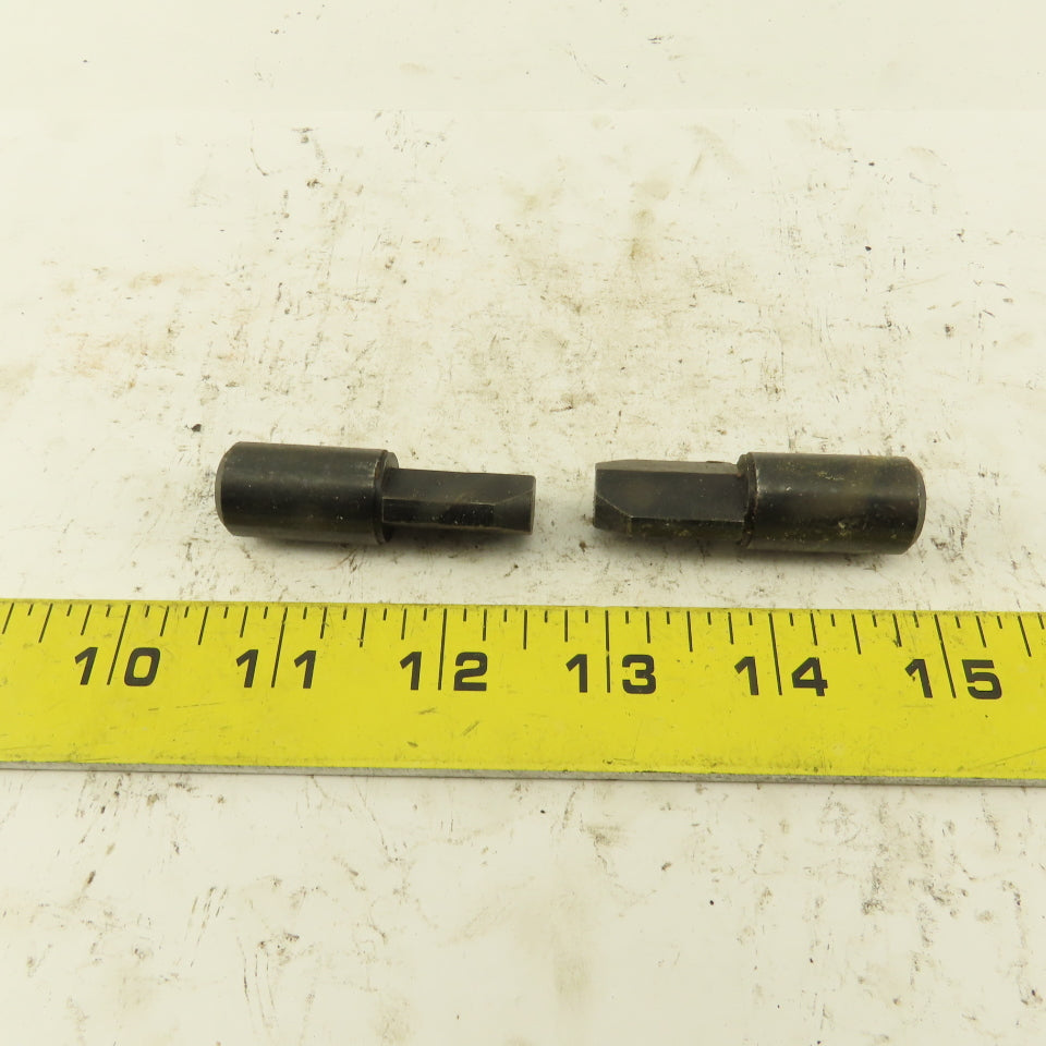 11/16" Relieved Locating Pin 5/8" Slip Fit 2" OAL Lot Of 2