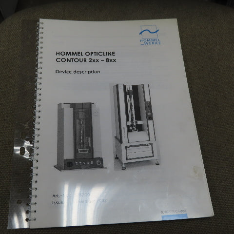 Hommell Werke Contour 410 Poticline Precisions Shaft Measuring Instrument 115V