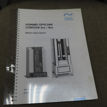 Hommell Werke Contour 410 Poticline Precisions Shaft Measuring Instrument 115V