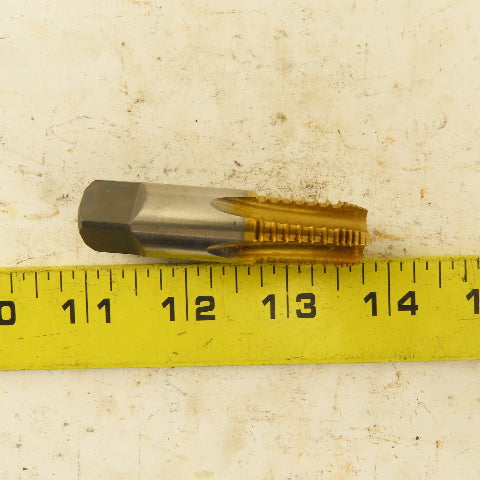 Hertel Dryseal 1/8-18 NPTF TiN Coated HS5 Flute Plug Tap