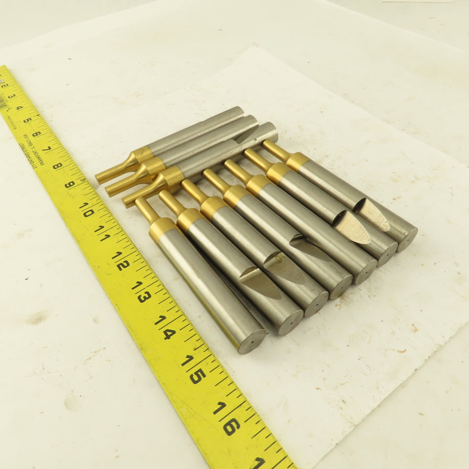 0.2805" Nominal Diameter TiN Coated Hole Punch 5/8" Whistle Notch Lot Of 10