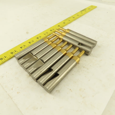 0.2805" Nominal Diameter TiN Coated Hole Punch 5/8" Whistle Notch Lot Of 10