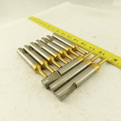 0.2805" Nominal Diameter TiN Coated Hole Punch 5/8" Whistle Notch Lot Of 10