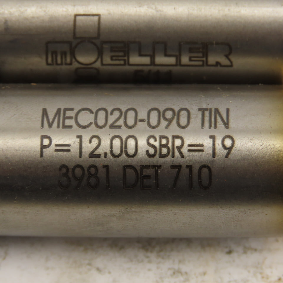 Moeller MEC020-090 TiN Coated Metal Ejector Punch P=12.00mm SBR=19 Lot Of 4