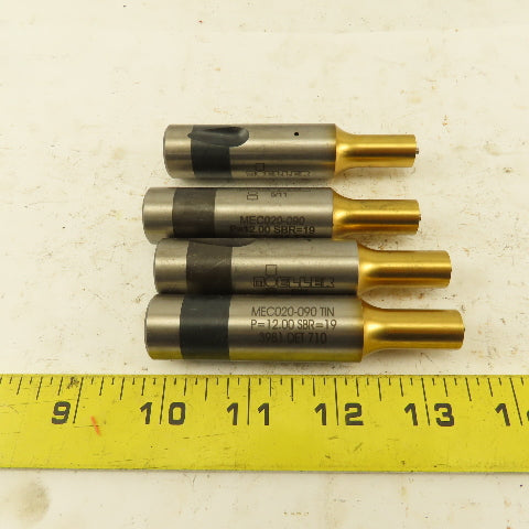 Moeller MEC020-090 TiN Coated Metal Ejector Punch P=12.00mm SBR=19 Lot Of 4