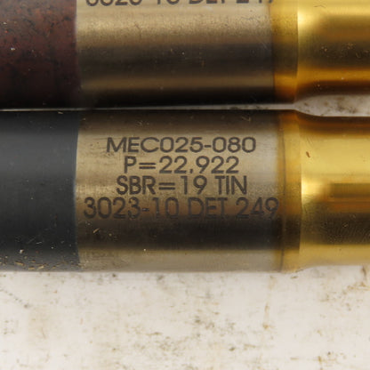 Moeller MEC025-080 TiN Coated Metal Ejector Punch P=22.922mm SBR=19 Lot Of 3