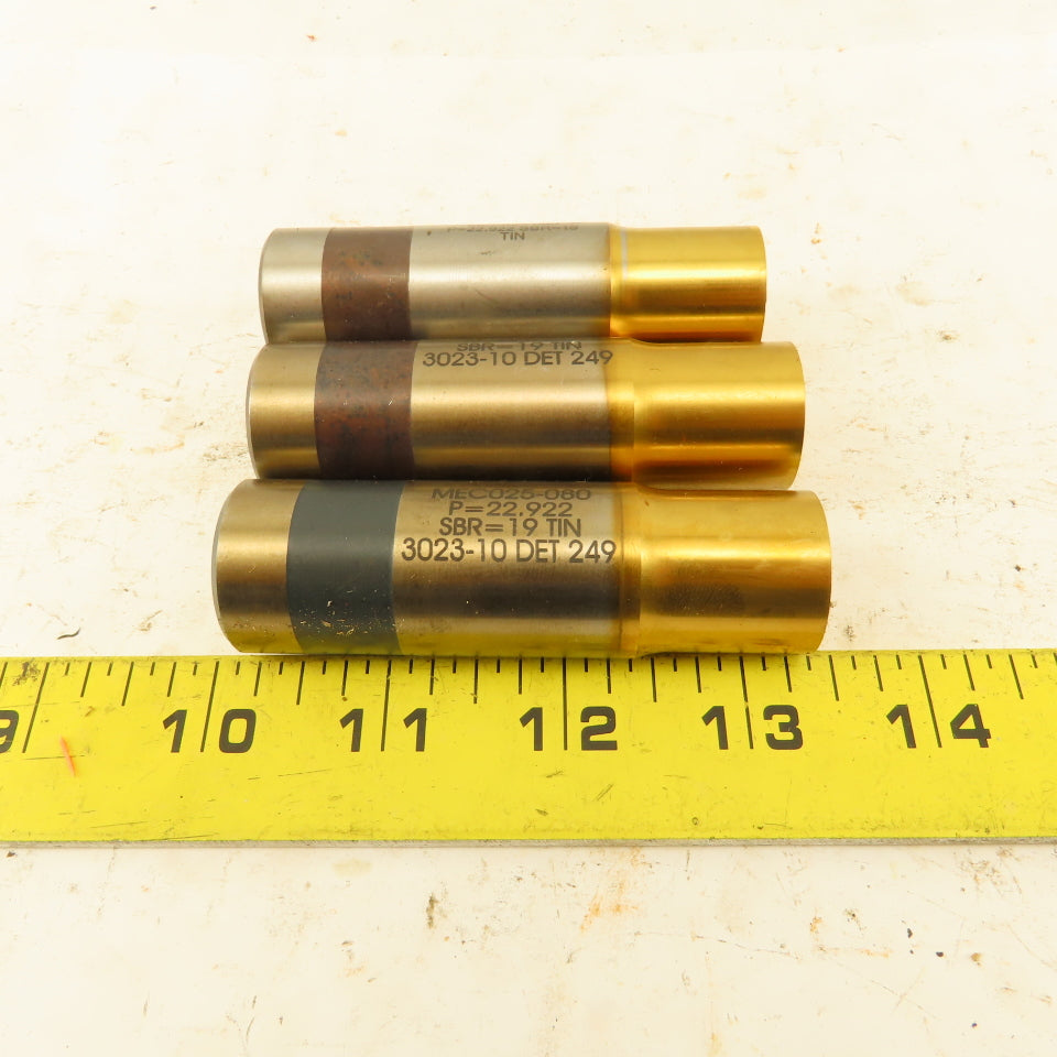 Moeller MEC025-080 TiN Coated Metal Ejector Punch P=22.922mm SBR=19 Lot Of 3