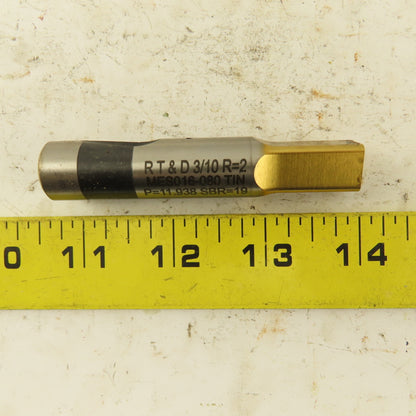 RT&D MES016-080 TiN Coated Ejector Punch P=11.938 Square R=2 Ball Lock