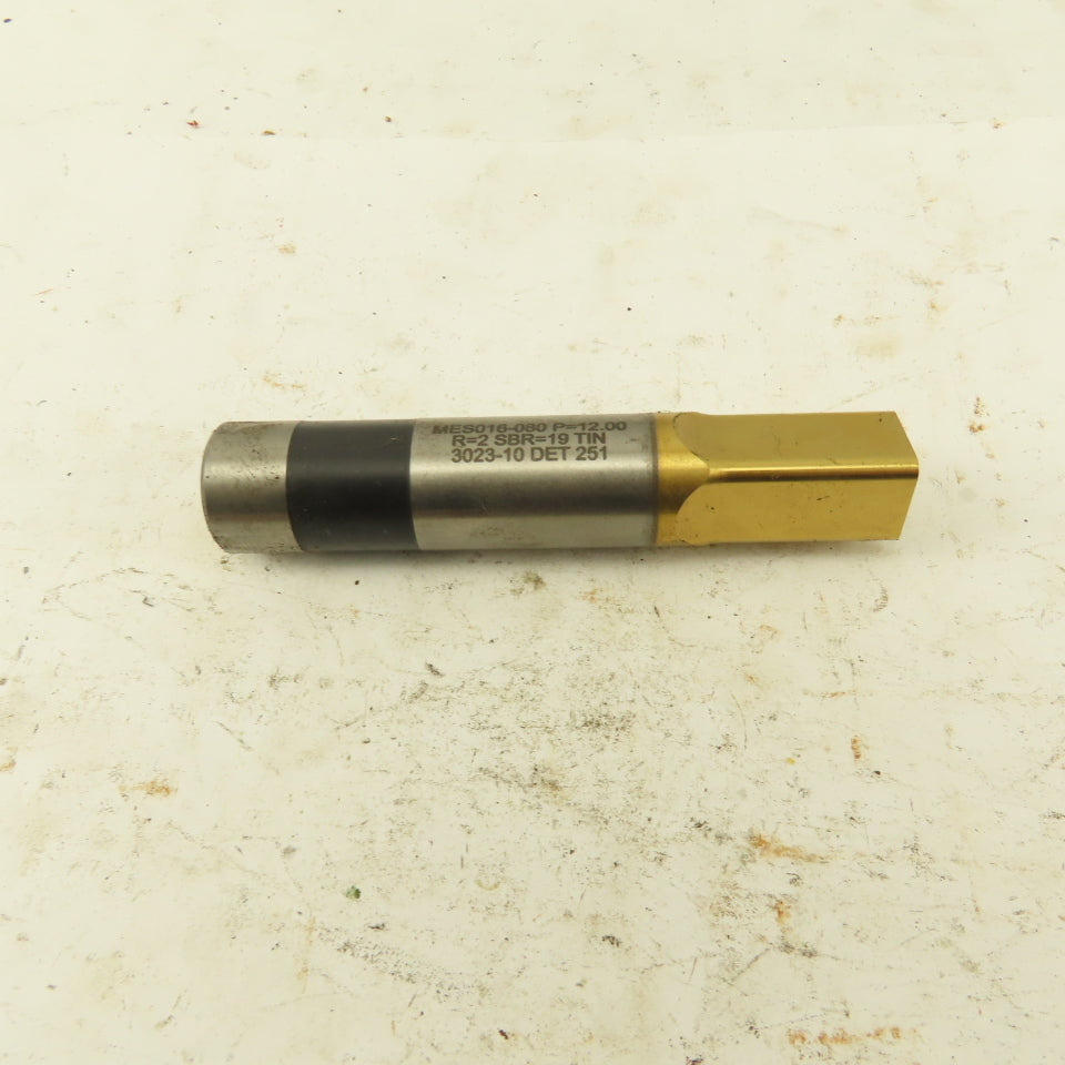 Moeller MES016-080 TiN Coated Ejector Punch P=12.00 Square R=2 Ball Lock
