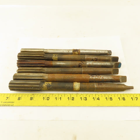 Misc. Lot Reamers 29/32", 11/16",47/64", Morse Taper 2 2MT Lot Of 6