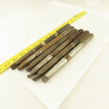 Misc. Lot Reamers 29/32", 11/16",47/64", Morse Taper 2 2MT Lot Of 6
