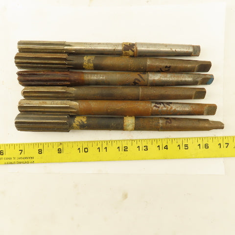 Misc. Lot Reamers 29/32", 11/16",47/64", Morse Taper 2 2MT Lot Of 6