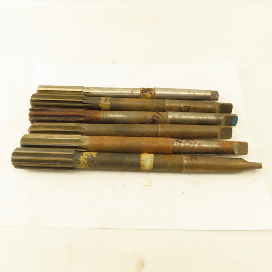 Misc. Lot Reamers 29/32", 11/16",47/64", Morse Taper 2 2MT Lot Of 6